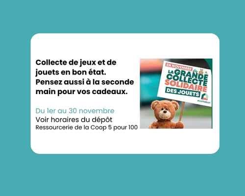 Grande collecte solidaire de jouets